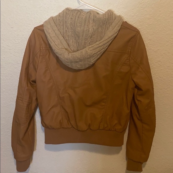 Brown leather bomber - Picture 3 of 5
